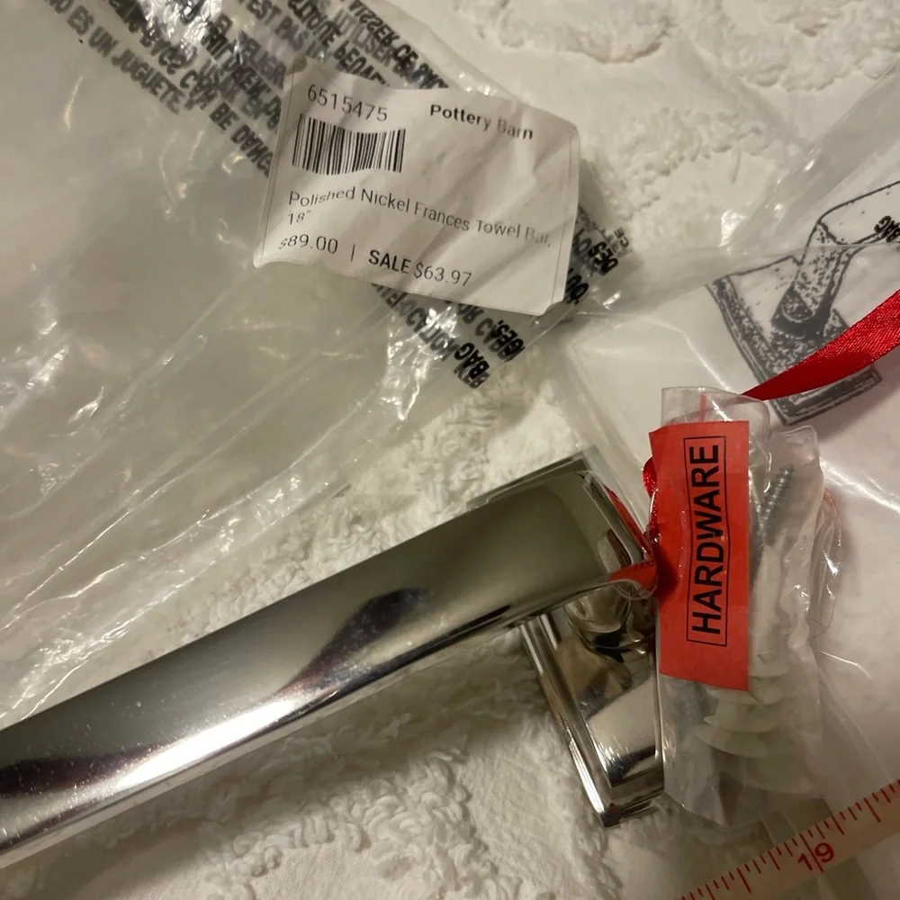 Pottery Barn Nickel towel bar
